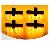 DZSMACHENGSM Luces Traseras Parrilla Luz LED Luz Estroboscópica Roja Y Azul Control Inalámbrico Remoto Emergencia Señal Flash Faro Bombero Lámpara Advertencia Luces traseras del coche(Amarillo)