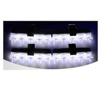 DZSMACHENGSM Luces Traseras Parrilla Luz LED Luz Estroboscópica Roja Y Azul Control Inalámbrico Remoto Emergencia Señal Flash Faro Bombero Lámpara Advertencia Luces traseras del coche(BLANCO)