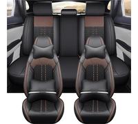 DZSQEGBX Funda Coche Transpirable para Hyundai para Sonata YF Verano Transpirable Seda Hielo PU Fundas De Asiento De Cuero De Coche Conjunto Completo(Café,Luxury)