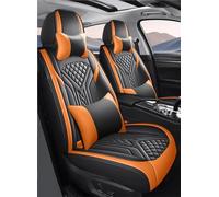 DZSQEGBX Funda Coche Transpirable para Mini para Cooper F66 Fundas De Asiento De Coche Juego Completo De Cuero Accesorios Interior Universales(Naranja,Luxury)