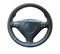 DZSQMLJG Funda Protectora Volante Protector Cuero Microfibra para Volante Coche Accesorios para Mercedes para Benz Clase C W203 SLK Clase R171 2004-2008 Interior Autopartes(Hilo Negro)