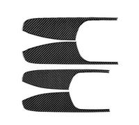 DZSQTGJKIO Accesorios para Coche Pegatina Fibra Carbono Suave Real para Panel Apoyabrazos Puerta Coche para Accord Sedan 2013 2014 2015 2016 2017 LHD, Accesorios Interiores(Negro)