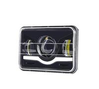 DZSQTUND Para Jeep Motocicleta Camión Faro 12V 24V 4x6 Pulgadas Faros LED H4 Luz Trabajo Reemplazo Cuadrado Carcasa Lámpara Coche(2 pcs)