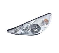 DZSQTUND Para Peugeot 207 2009 2010 2011 2012 2013 Conjunto Faros Delanteros Coche Lámpara Frontal Repuesto Luz Automática Completa Carcasa Lámpara Coche(BLANCO,bien)