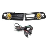 DZSYANJIASM Coche marcador Lateral Conjunto Luces Antiniebla Delanteras Amarillas Rejilla Luz Antiniebla Con Arnés Interruptores Para VW Para Bora Para Jetta Para MK4
