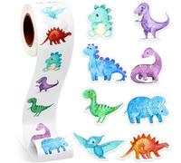 Dzxin 1 rollo de calcomanías de dinosaurio, calcomanías de recompensa, lindas calcomanías espaciales de animales, calcomanías motivacionales para incentivos para niños, adecuadas para el aula escolar,