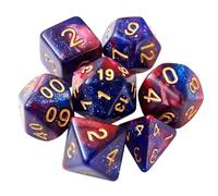 Dzxin Dados de rol, 7 PCS Dados DND para Juegos de Mesa de rol, Dungeons and Dragons (Morado)