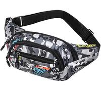 Dzxin Riñonera Hombre, Riñonera Deportiva con Correa Ajustable para Deportes al Aire Libre, Viaje, Correr, Senderismo, Ciclismo, Bum Bag Gery (Camuflaje)