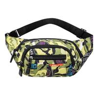 Dzxin Riñonera Hombre, Riñonera Deportiva con Correa Ajustable para Deportes al Aire Libre, Viaje, Correr, Senderismo, Ciclismo, Bum Bag Gery (Amarillo)