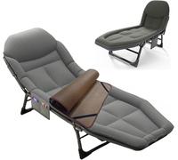 DZYHFCO DUANZEYUQA - Cuna de camping para adultos con cojín, cuna plegable portátil, diván plegable de 5 posiciones (C1)