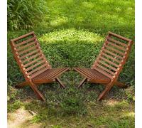DZYHFCO DUANZEYUQA - Juego de 2 sillas plegables con brazos plegables, totalmente montadas, de bambú para exteriores, interiores, cocina, patio, (marrón)