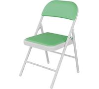 DZYHFCO DUANZEYUQA - Silla de comedor plegable con marco de metal resistente y cómodo asiento tapizado de poliuretano, oficina duradera (azul)