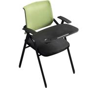 DZYHFCO DUANZEYUQA - Silla de oficina plegable negra con bloc de escritura, cómodo sillón para sala de conferencias, entrenamiento del personal