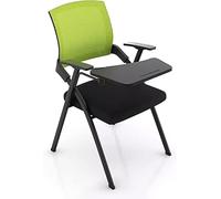 DZYHFCO DUANZEYUQA - Silla plegable, apilable y plegable, sala de conferencias, reposabrazos, malla que rebota para reuniones de oficina, (verde)