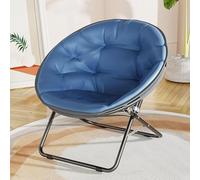 DZYHFCO DUANZEYUQA - Silla plegable multifuncional acolchada para el hogar, oficina, dormitorio, sala de estar, sótano (azul)