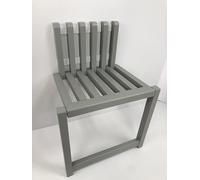 DZYHFCO DUANZEYUQA - Silla plegable para montar en la pared con diseño hueco creativo, banco de zapatos de madera con capacidad de 150 kg (gris)
