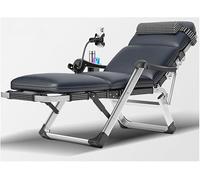 DZYHFCO DUANZEYUQA - Silla reclinable plegable portátil para patio, piscina con almohada y portavasos para césped, patio, playa (A+cojín a)