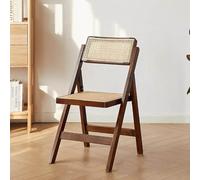 DZYHFCO DUANZEYUQA - Sillas de comedor plegables modernas de ratán de madera para eventos de mediados de siglo con marco de madera maciza (B)