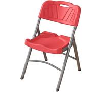 DZYHFCO DUANZEYUQA - Sillas plegables de plástico para interiores y exteriores, apilables, comerciales, plegables, para eventos, oficina, boda, fiesta (rojo)