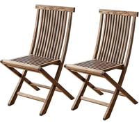 DZYHFCO DUANZEYUQA Sillas plegables - Juego de 2 sillas plegables para exterior, totalmente montadas, madera maciza para exteriores, interiores, (marrón, 90 cm)