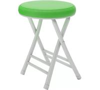 DZYHFCO DUANZEYUQA - Taburete plegable redondo acolchado portátil para dormitorio, cocina, tocador, iglesia, uso al aire libre, azul (verde, 1,1 unidades)