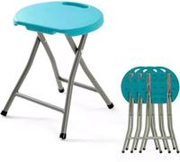 DZYHFCO DUANZEYUQA - Taburete plegable, sillas plegables para exterior, taburete sin respaldo con capacidad para cocina o sala de recreo, portátil (azul cielo)