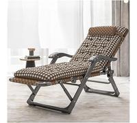 DZYHFCO DUANZEYUQA - Tumbona plegable ajustable reclinable con almohada y reposabrazos de masaje para exteriores (B + cojín)