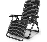 DZYHFCO DUANZEYUQA - Tumbona reclinable para patio al aire libre, plegable, ajustable, portátil, con almohada y masaje (A)