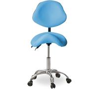 DZYHFCO Taburete giratorio ergonómico con ruedas, silla de oficina profesional con silla de montar resistente