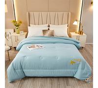 DZYP Edredón Relleno Nórdico 4 Estaciones, Moderno Suave Cálido Cómodo Hipoalergénico Antiácaros Edredon de Fibra para Otoño Primavera Y Invierno Duvet (Azul,180x220cm(3kg))