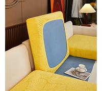 DZYP Funda de Cojín para Sofá Elástica Jacquard Protector de Cojín de Asiento Separados para Sofá Sillón, Cubierta de Asientos para Sofa (Amarillo,Grande 1 Plaza)