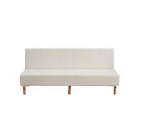 DZYP Fundas de Sofá Sin Brazos 3 Plazas De Color Sólido,elástica Extensible Impermeable Antideslizante,Protector de Muebles para Sofás Plegables y Sofas Cama. (Beige)