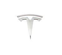 DZYYDS Coche Emblema Logo para Tesla Model Y,ABS 3D Capo Maletero Pegatinas Resistente Corrosión Antioxidante Reemplazo Accesorios,Silver-S