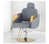 DZZTHSH Hairdressing Chair with Headrest, Hairdressing Chair, Height Adjustable, Tilting, for Men and Women, Hairdressing Furniture, Operating Chair, Vintage Retro, Faux Leather