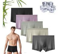 E-ALLDIR Bamboo Fiber Boxer Briefs,Calzoncillos Tipo BóXer De Fibra De Bambú,Calzoncillos Tipo BóXer De Fibra De Bambú(Mix, XL)