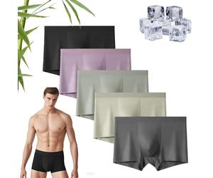 E-ALLDIR Bamboo Fiber Boxer Briefs,Calzoncillos Tipo BóXer De Fibra De Bambú,Calzoncillos Tipo BóXer De Fibra De Bambú(Mix, XXXXL)