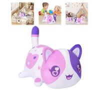 E-ALLDIR MeeMeows Cat Food Plushies, Gato Morado y Blanco Meemeows Plush, Cat Food Plushies Cat MEE Meow, Cute Anime Cartoon Cat Stuffed Animal Figure Toy Plush Pillow Gift for Fans Kids