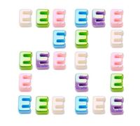 E Alphabet Beads - 20 Piece Oversized 20mm Acrylic Round Beads, Colorful Ra