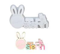 E-Aster - Moldes para velas de conejo de Pascua, decoración de letras de conejo de Pascua, moldes de fundición de resina E-Aster, suministros de manualidades para decoración del hogar y regalo hecho a