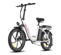 E-bike fafrees f20+ - motor 250w batería 36v20ah neumáticos de 20 pulgadas frenos mecánicos de disco - blanco