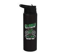E-Bike Yes it's Electric I just passed you Biker Stainless Steel Insulated Water Bottle