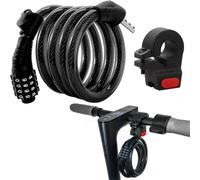 E - Candado para scooter, candado de bicicleta, cable de bloqueo de combinación compatible con Xiaomi M365/Max/GXL/Ninebot/Segway/Moto/Candados de bicicleta de 4 pies de largo/0.472 pulgadas antirrobo