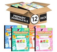 E-CLIPS USA Cuaderno de composición primaria K-2, libro de composición con rayas primarias, diario de escritura primaria, cuadernos de composición de cuentos K-2 para niños, 100 hojas, 200 páginas