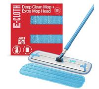 E-Cloth Deep Clean Mop + Extra Head Mopa húmeda de Microfibra, Azul y Plateado, New Version