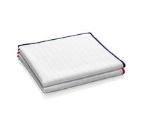 E-Cloth Lavar y limpiar paños de cocina, microfibra, azul/blanco y rojo/blanco, paquete de 2