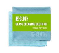 E-Cloth Limpiador de cristales, kit de limpieza de ventanas, paño de limpieza de microfibra, lo mejor para limpiar ventanas y puertas de vidrio interiores y exteriores, parabrisas de coche, lavable y reutilizable, promesa de 100 lavados, azul