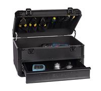 E ELIAUK Caja de herramientas rígida, organizador de herramientas, gabinete de almacenamiento, caja de herramientas con cajones, color negro