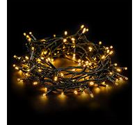 E EMOS Cadena de luz navidad LED Classic, longitud 10m, 100 luces LED, 230 V con temporizador, luces en cascada ideal para interior y exterior, IP44, color: blanco cálido