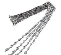 E EMZHOLE - Broche de borla de diamantes de imitación para mujer, broche de borla larga de cristal vintage transparente elegante para vestidos, joyería de moda, pines de diamante para ocasiones