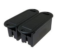 E-excepcional, caja de batería de 9 V, 2 unidades, accesorios musicales negros, 9 V, soporte de batería para guitarra activa, bajo, pastilla
